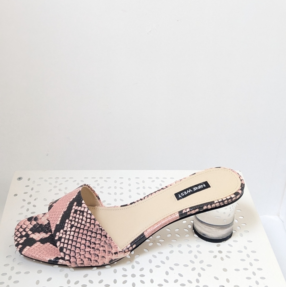 Nine west pink snakeskin sandals - Picture 10 of 16